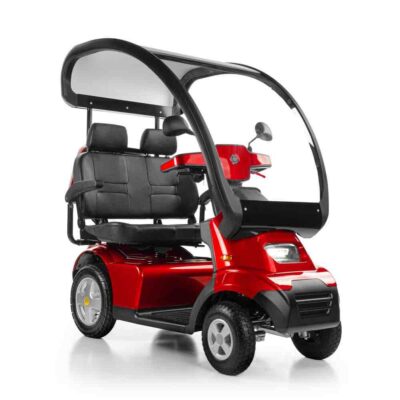 Red Afikim Breeze Wide Seat Mobility Scooter