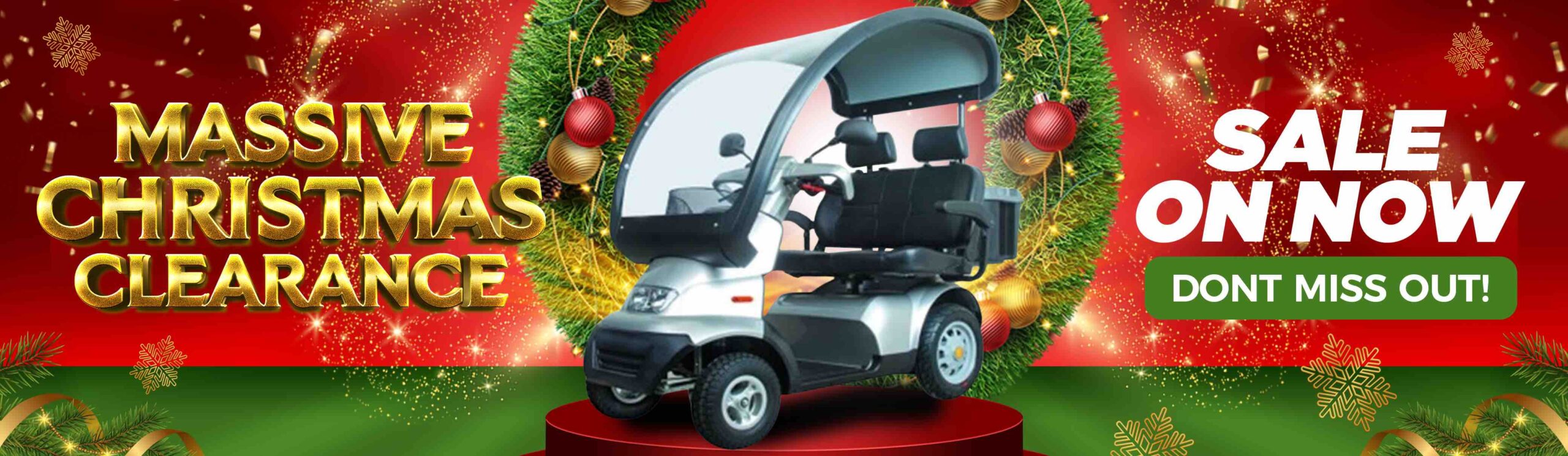 Christmas Clearance Banner with wide seat Afikim reduced size